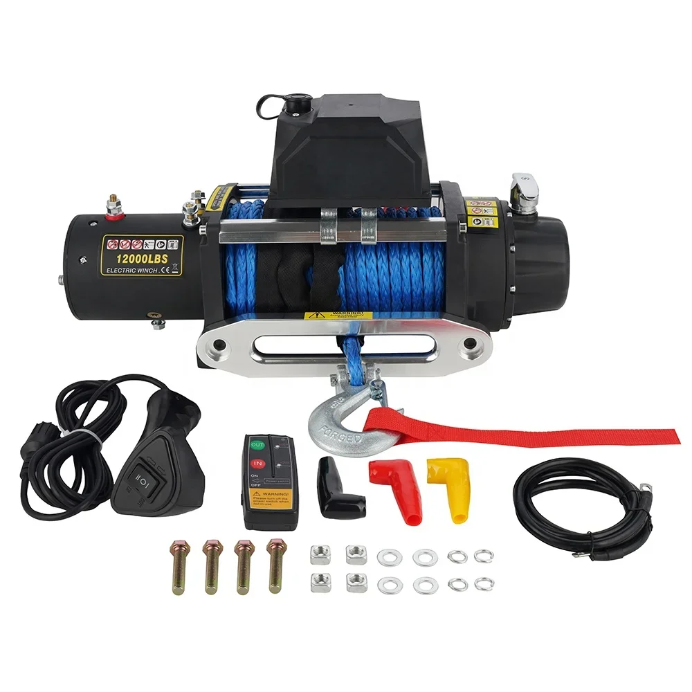 Winch 12000Lb Synthetic Rope - 방수 IP 67 12000lb 12V 4x4