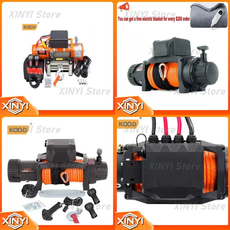 KOOD 4x4 복구용 24V 전동 윈치 12000lb - Winch 12000Lb Synthetic Rope 리뷰 및 가격