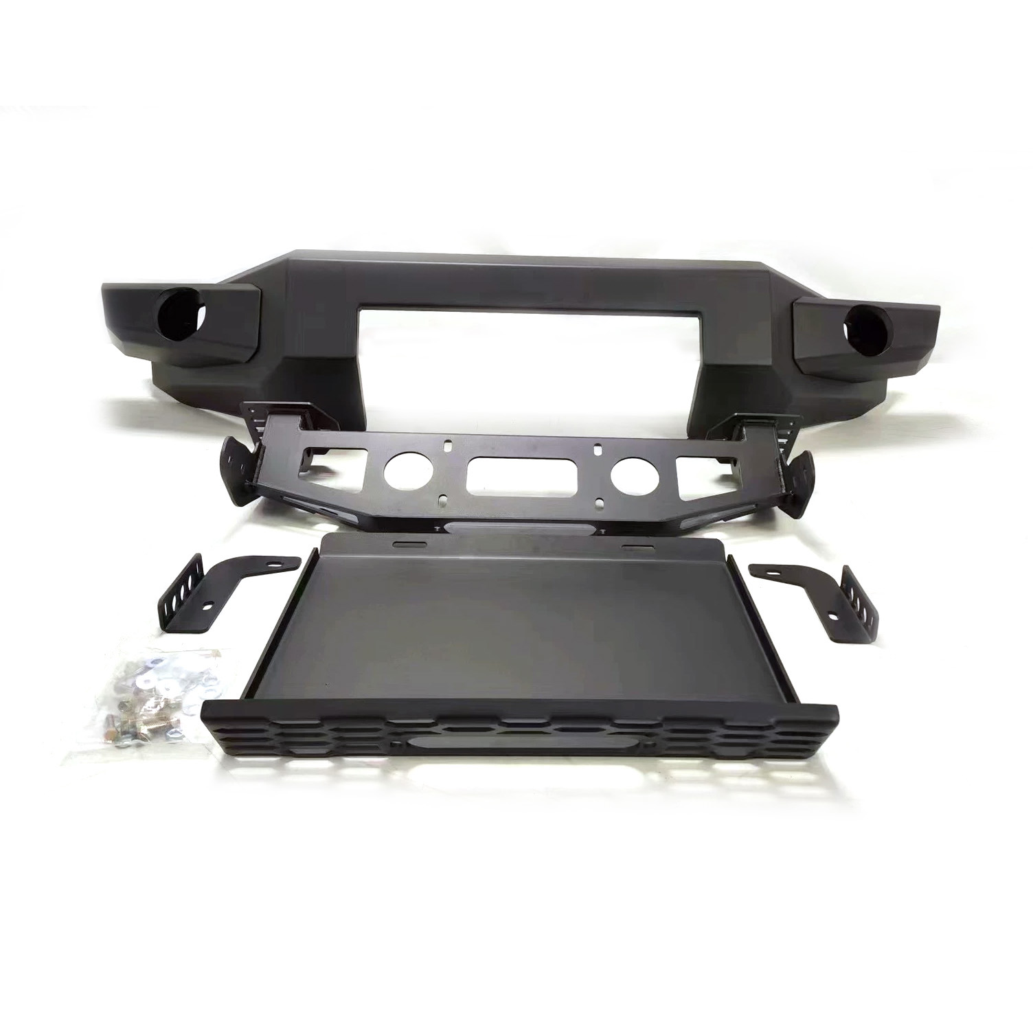 텍스처드 블랙 프론트 범퍼(윈치 마운트 포함, 스키드  - Winch Bumper Mount Plate 리뷰 및 가격